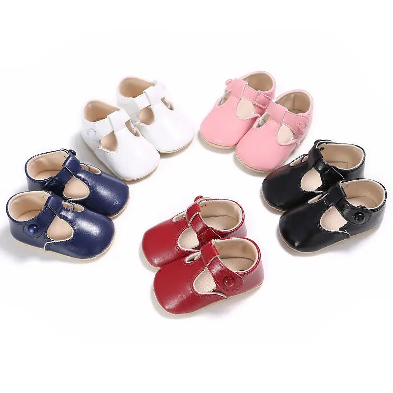 Baby Shoes Sweet Casual Princess Girls Baby Kids Pu Leather Solid Crib Babe Infant Toddler Cute Ballet Mary Jane Shoes 0-1T