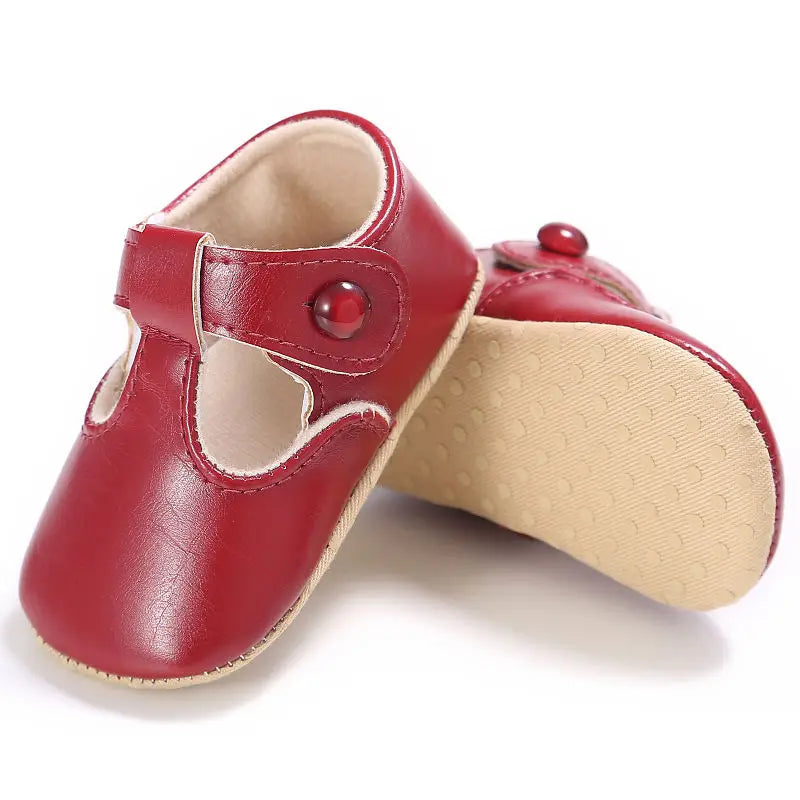 Baby Shoes Sweet Casual Princess Girls Baby Kids Pu Leather Solid Crib Babe Infant Toddler Cute Ballet Mary Jane Shoes 0-1T