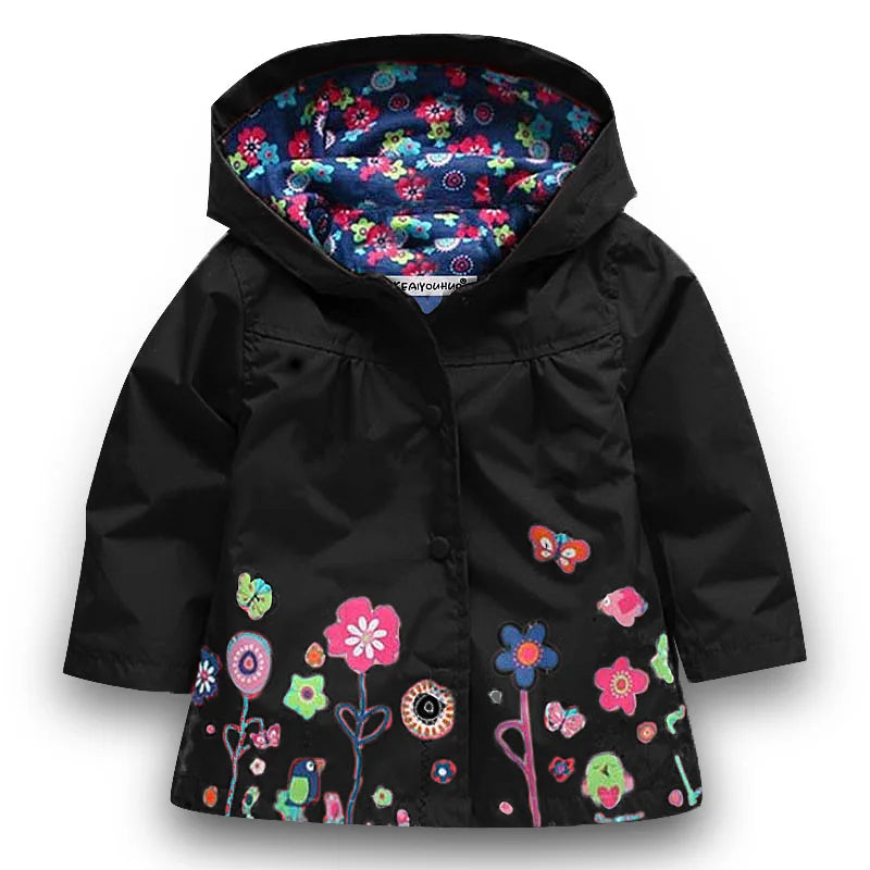 Autumn Waterproof Windbreaker For Boy Baby Trench Coat Kids Long Sleeve Jackets Children Clothing For Girls Fashion Outwear 2-6Y