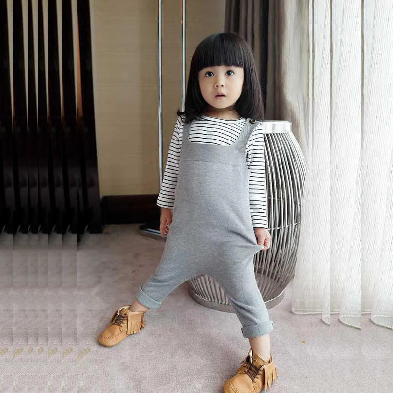 2019 Spring Brand Style Baby Overalls 0-5yrs Boys Girls Cotton Harem Knitted Pants Baby Kids Toddlers PP Pants Baby Harem Pants