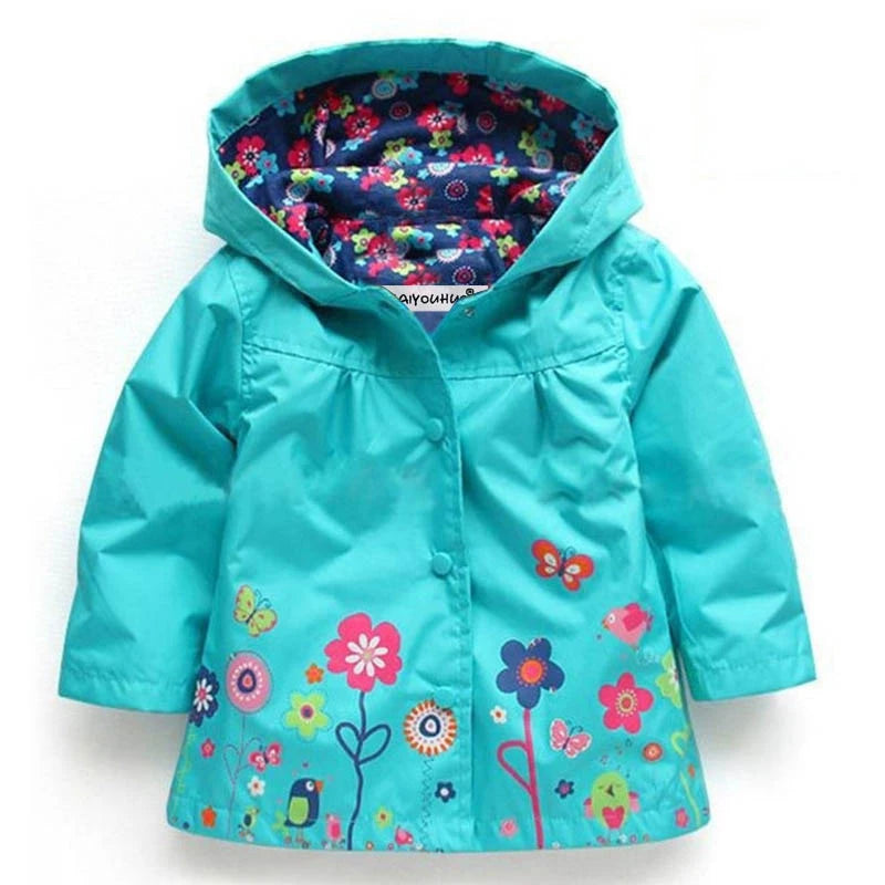 Autumn Waterproof Windbreaker For Boy Baby Trench Coat Kids Long Sleeve Jackets Children Clothing For Girls Fashion Outwear 2-6Y