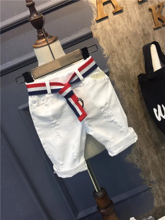 2-7Years Children Pants for Baby Broken Hole Summer Trousers Boys Denim Shorts Kids Child Casual Shorts