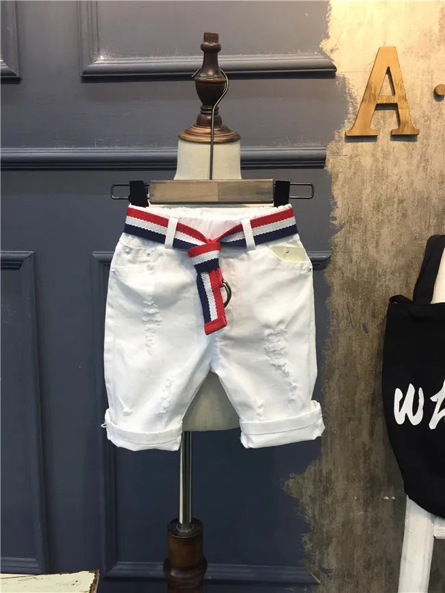 2-7Years Children Pants for Baby Broken Hole Summer Trousers Boys Denim Shorts Kids Child Casual Shorts