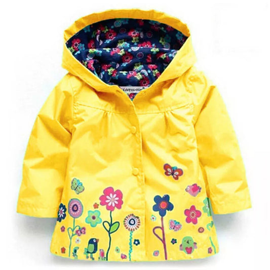 Autumn Waterproof Windbreaker For Boy Baby Trench Coat Kids Long Sleeve Jackets Children Clothing For Girls Fashion Outwear 2-6Y